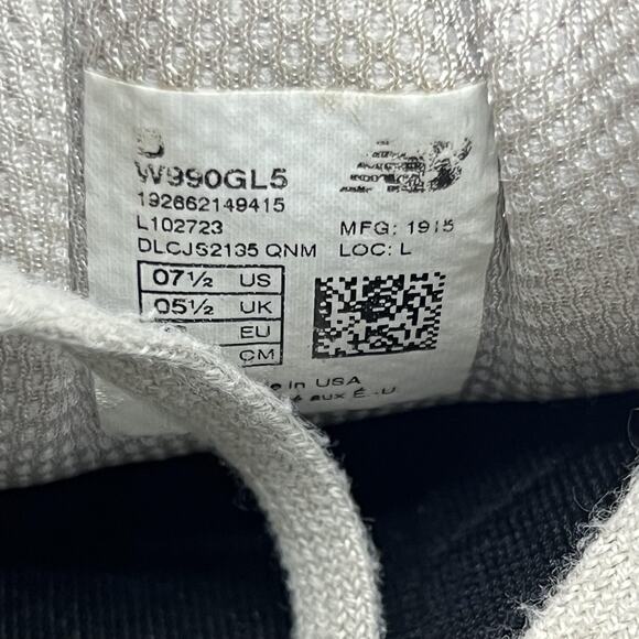 New Balance 990v5 Running Shoes Women Size 7.5 D Wide Gray Made In USA Sneakers - Picture 8 of 8